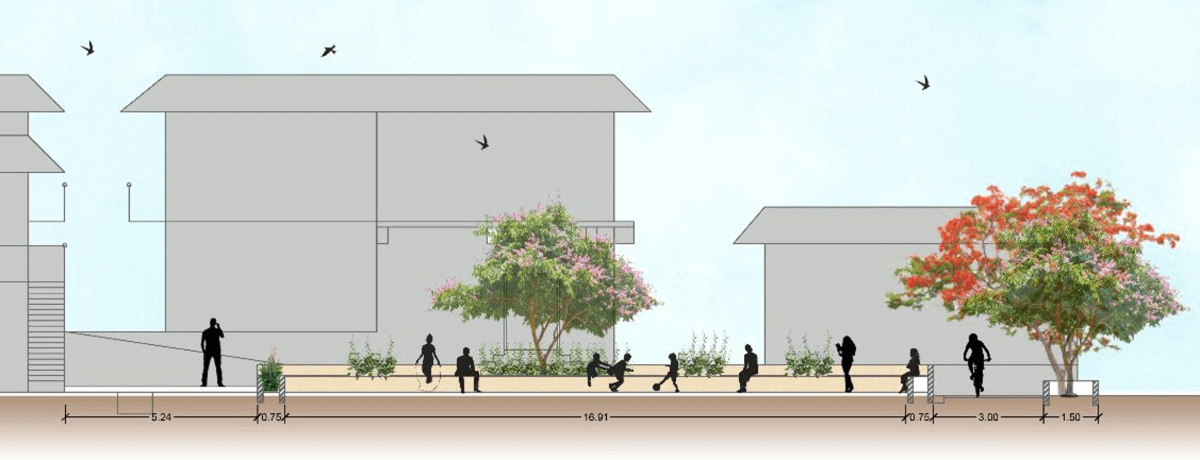 A design representation of an open area located near mangroves in Ambujwadi, P/North ward. Illustration by Studio Piplikput. A design representation of an open area located near mangroves in Ambujwadi, P/North ward. Illustration by Studio Piplikput.