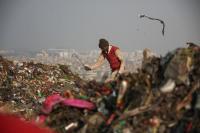 collecting garbage
