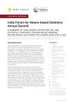 India Forum for Nature-based Solutions: Annual Summit
