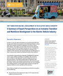 JUST TRANSITION AND SKILL DEVELOPMENT IN THE ELECTRIC VEHICLE INDUSTRY