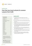 Fare-free bus travel scheme for women: Lessons from Delhi