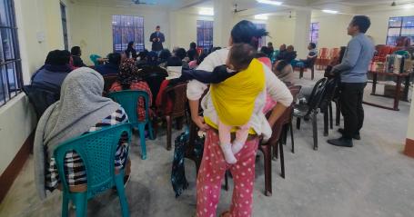 Ward-level awareness and focused group discussion with caregivers in Kohima. Photo by Kohima Municipal Corporation.