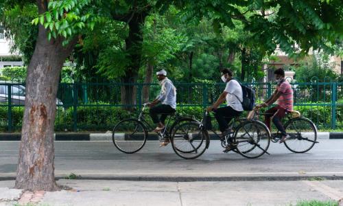 Men cycling